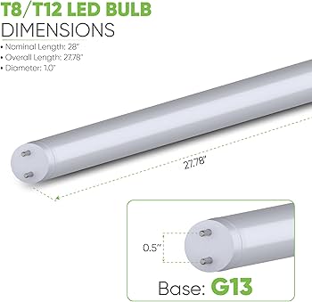 Amazon.com: NYLL 28 in. T8 G13 Type A Plug & Play LED Tube, Cool